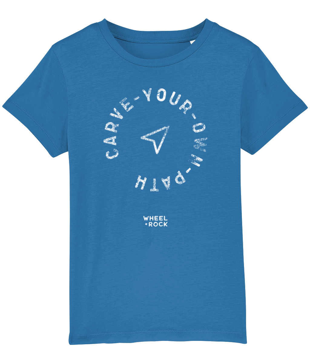 Carve Your Own Path - Kids Tee - BLUES