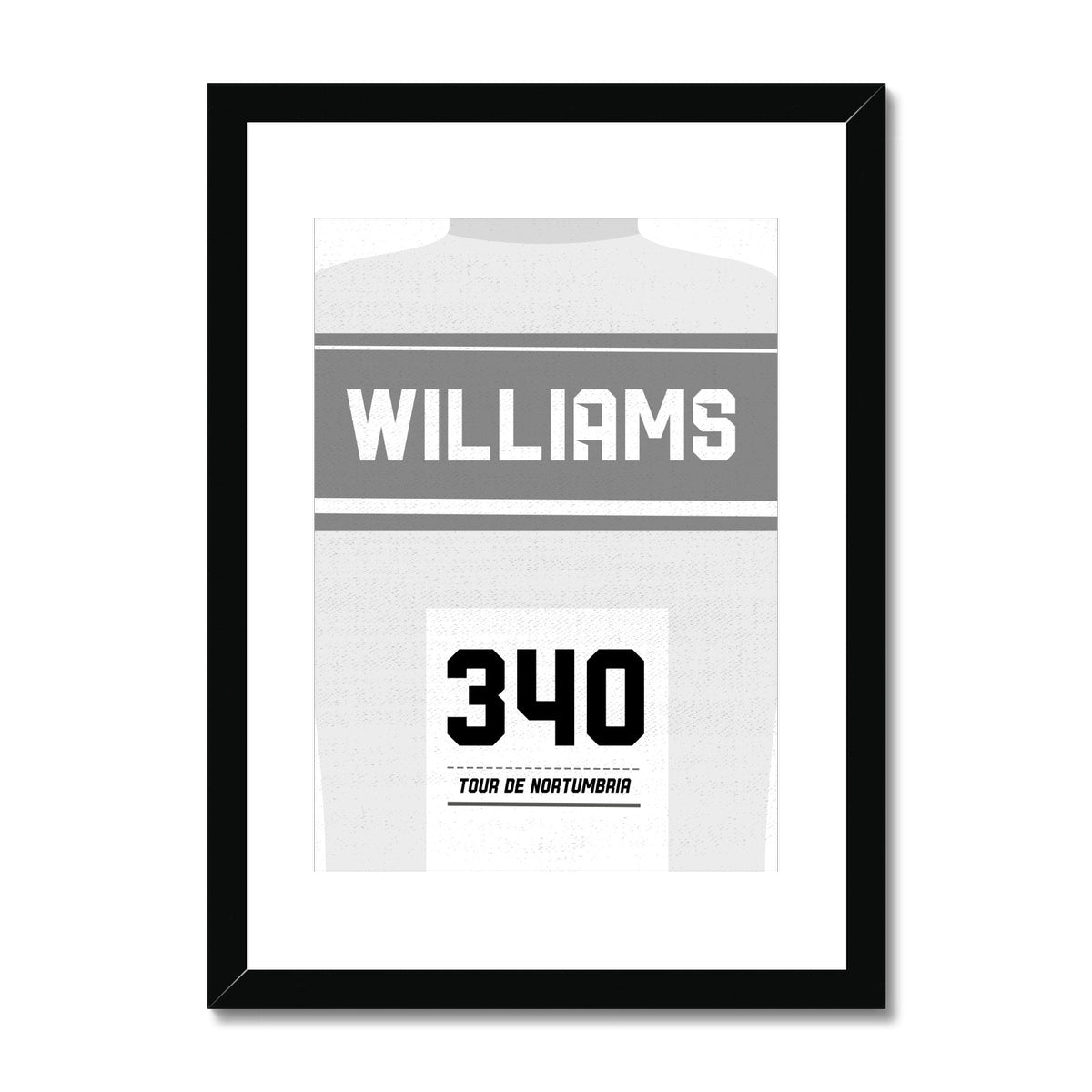Tour de France - White Jersey - Personalised Framed Print
